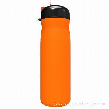 Flexible silicone water bottles